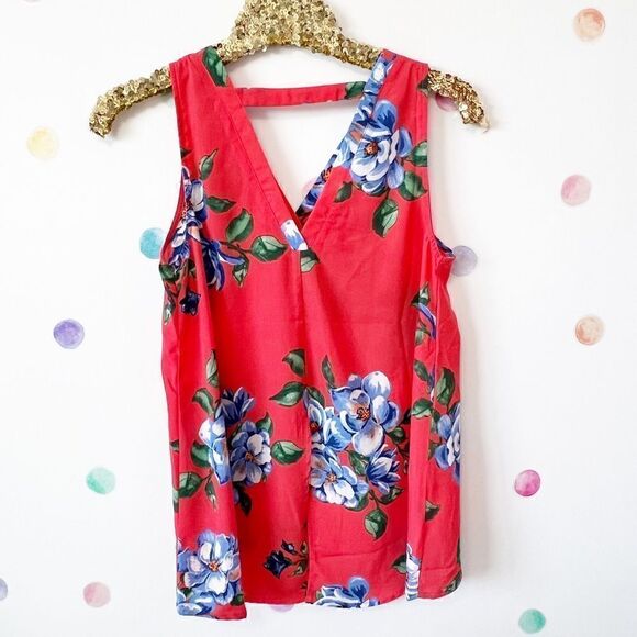 Coral Floral Top  - Picture 2 of 4